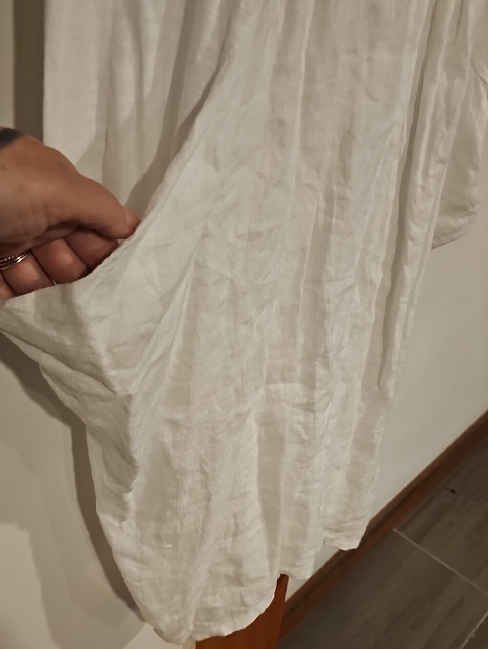 Linen and Cotton Cozy Pocket Midi Dress - Picture 7 of 9